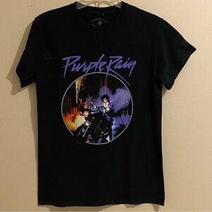 Prince Purple Rain Shirt Adult Small Black With Prince With Motorcycle